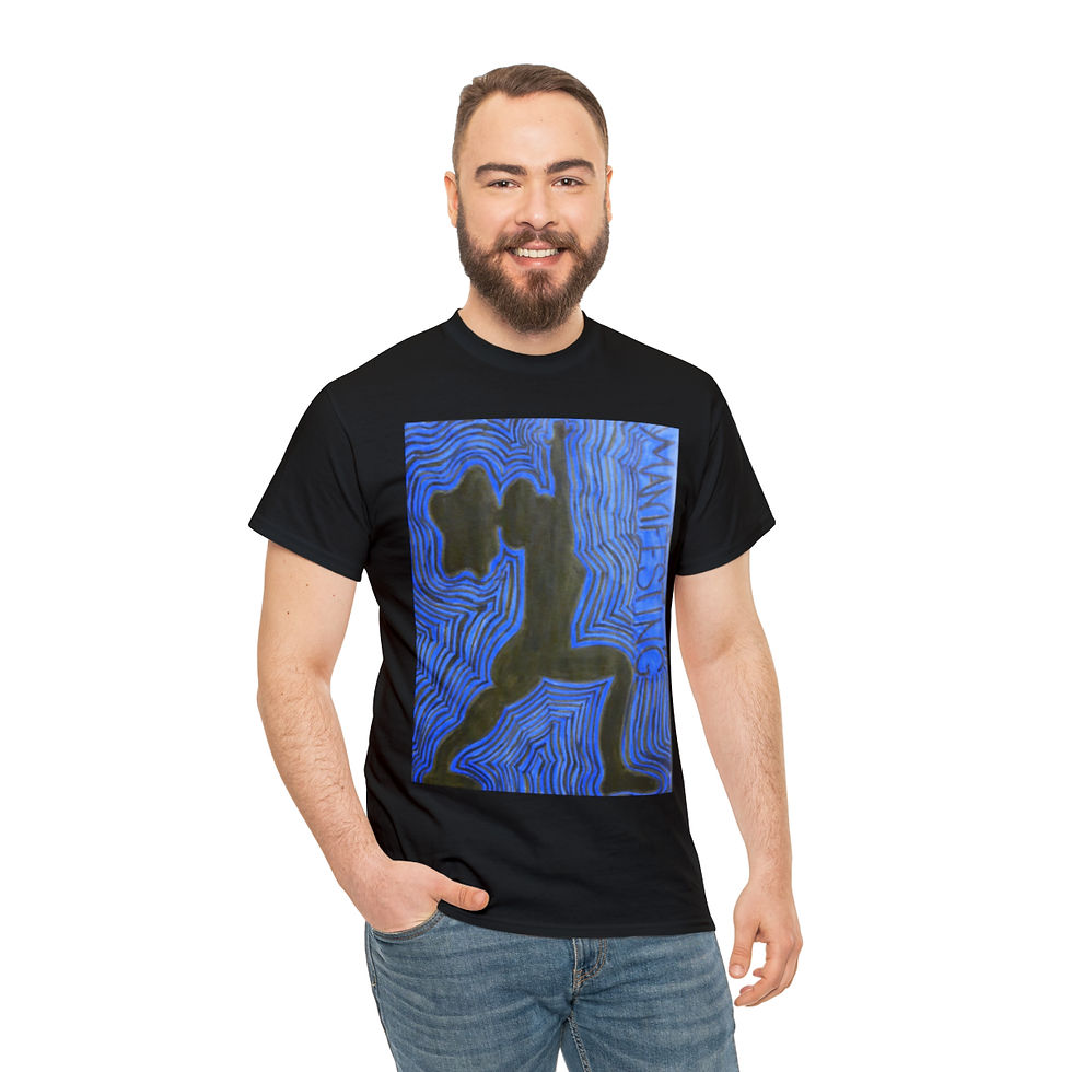 Thumbnail: Unisex Heavy Cotton Tee (Manifesting blue)