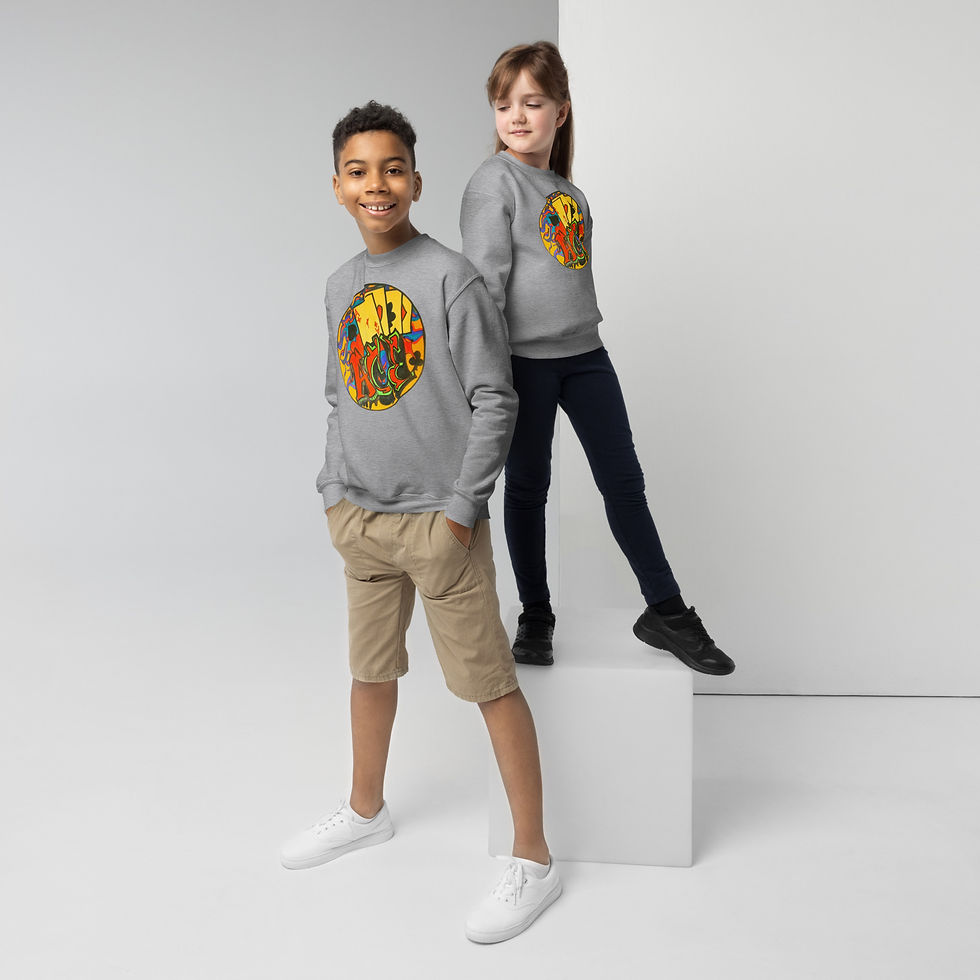 Miniaturebillede: Youth crewneck sweatshirt (ACE yellow)