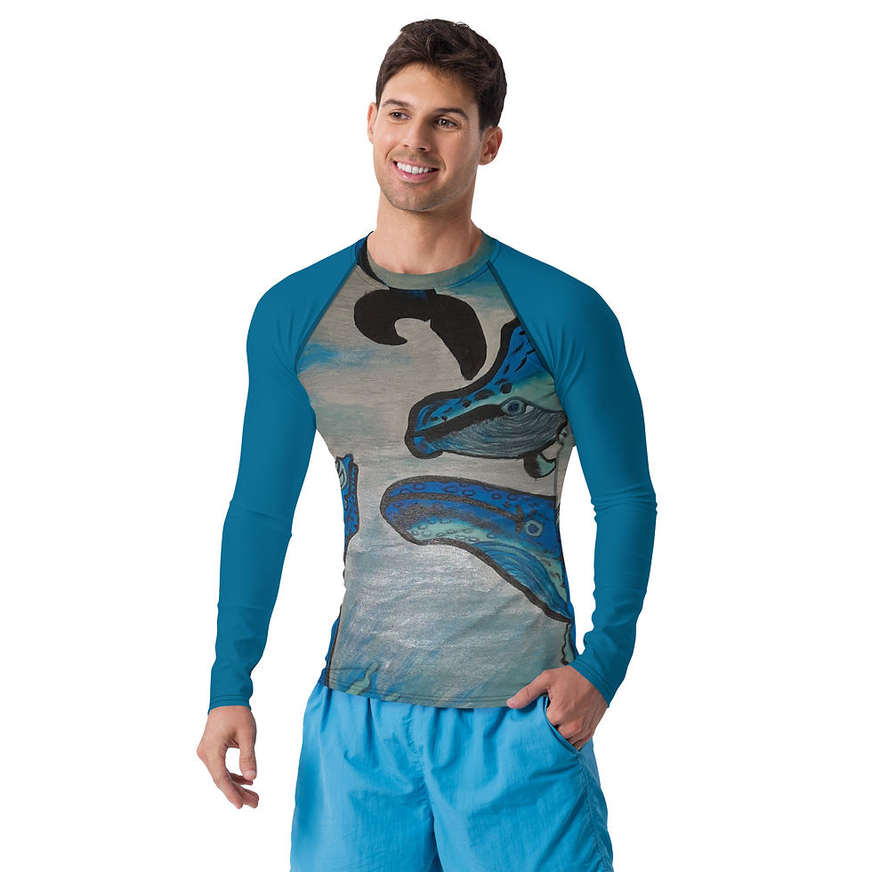 Thumbnail: Men's Rash Guard (Whales)