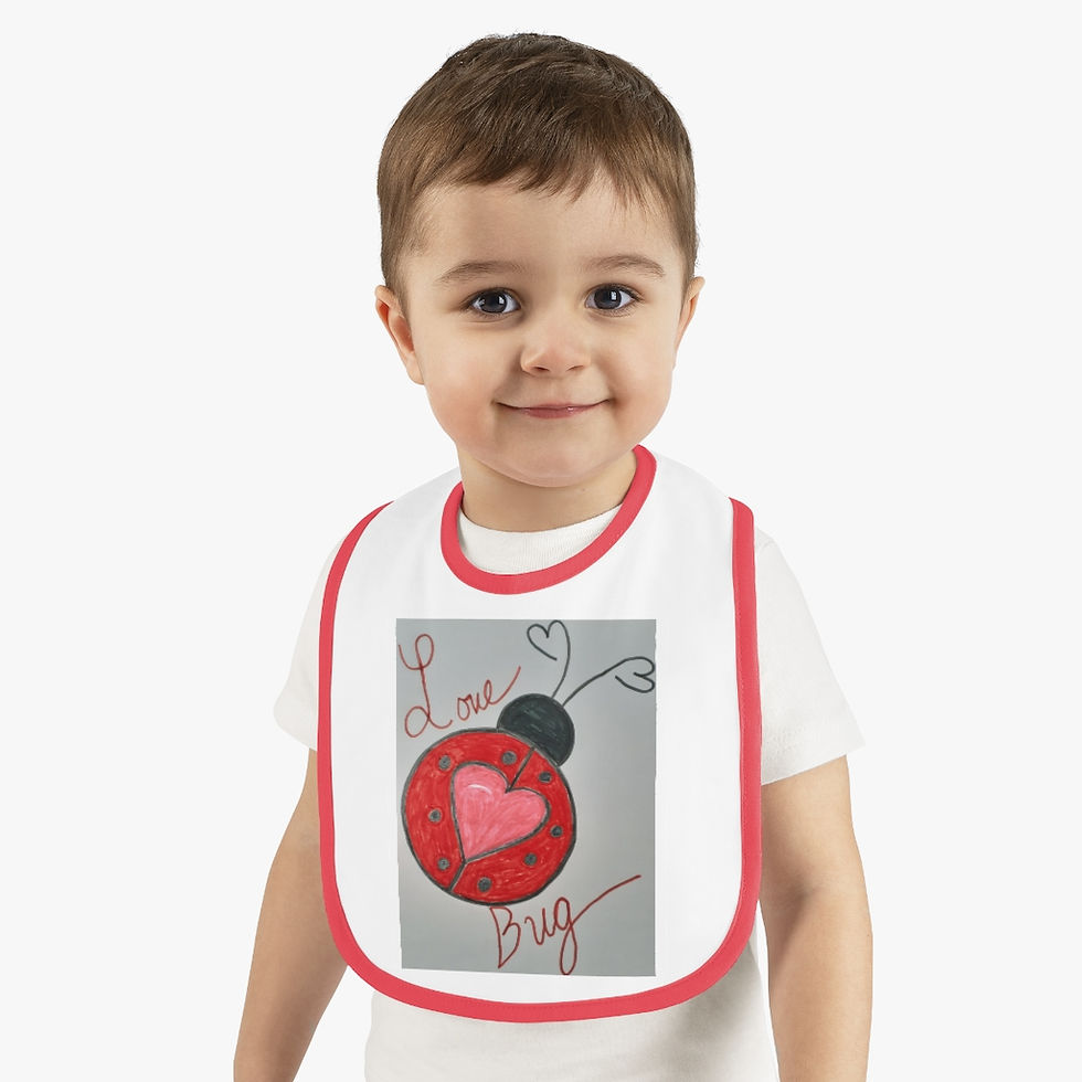 Thumbnail: Baby Contrast Trim Jersey Bib