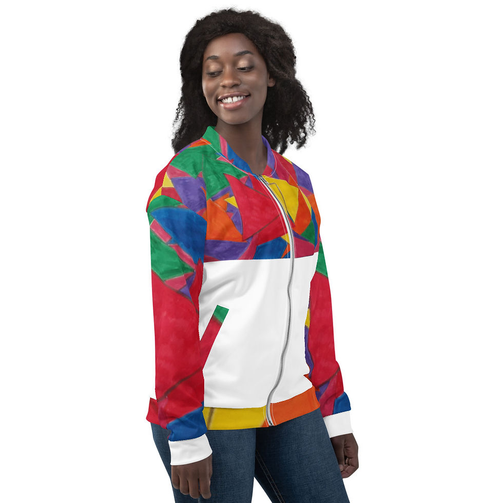 الصورة المصغرة: Triangles Unisex Bomber Jacket