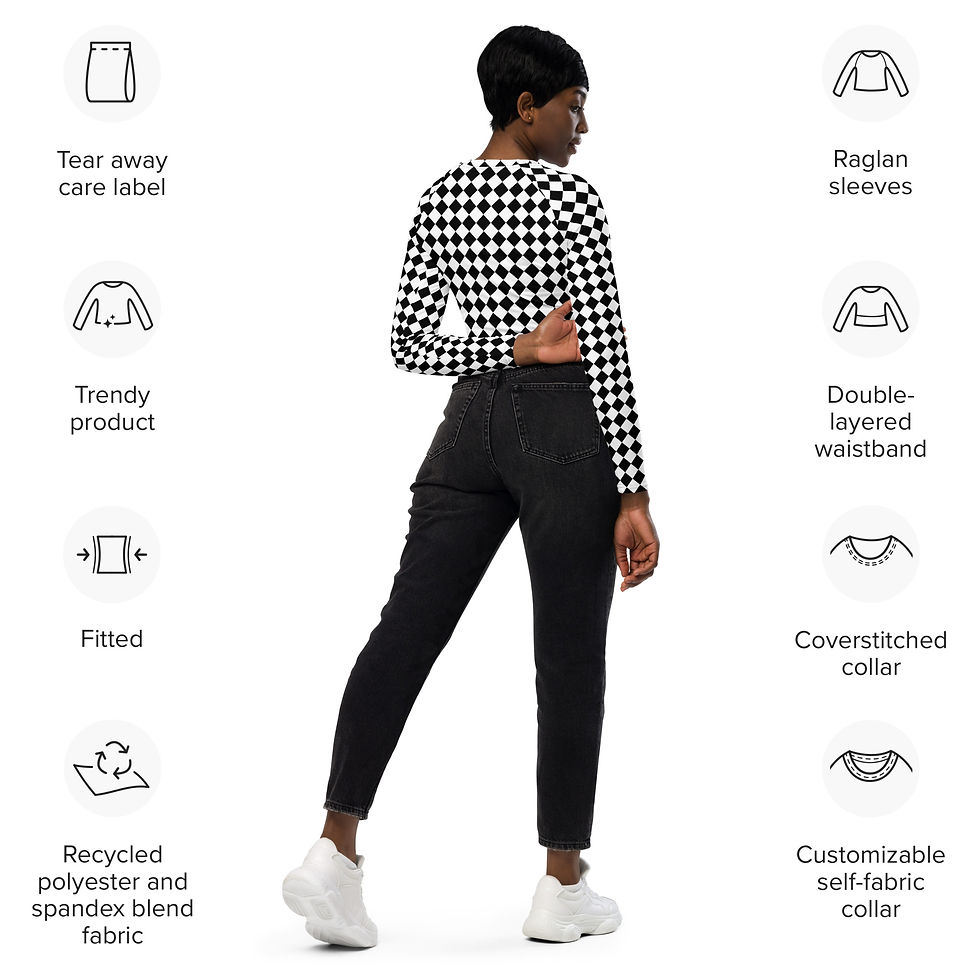 Thumbnail: Recycled long-sleeve crop top