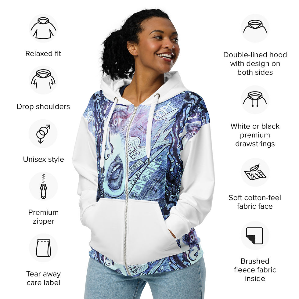 Thumbnail: Unisex zip hoodie