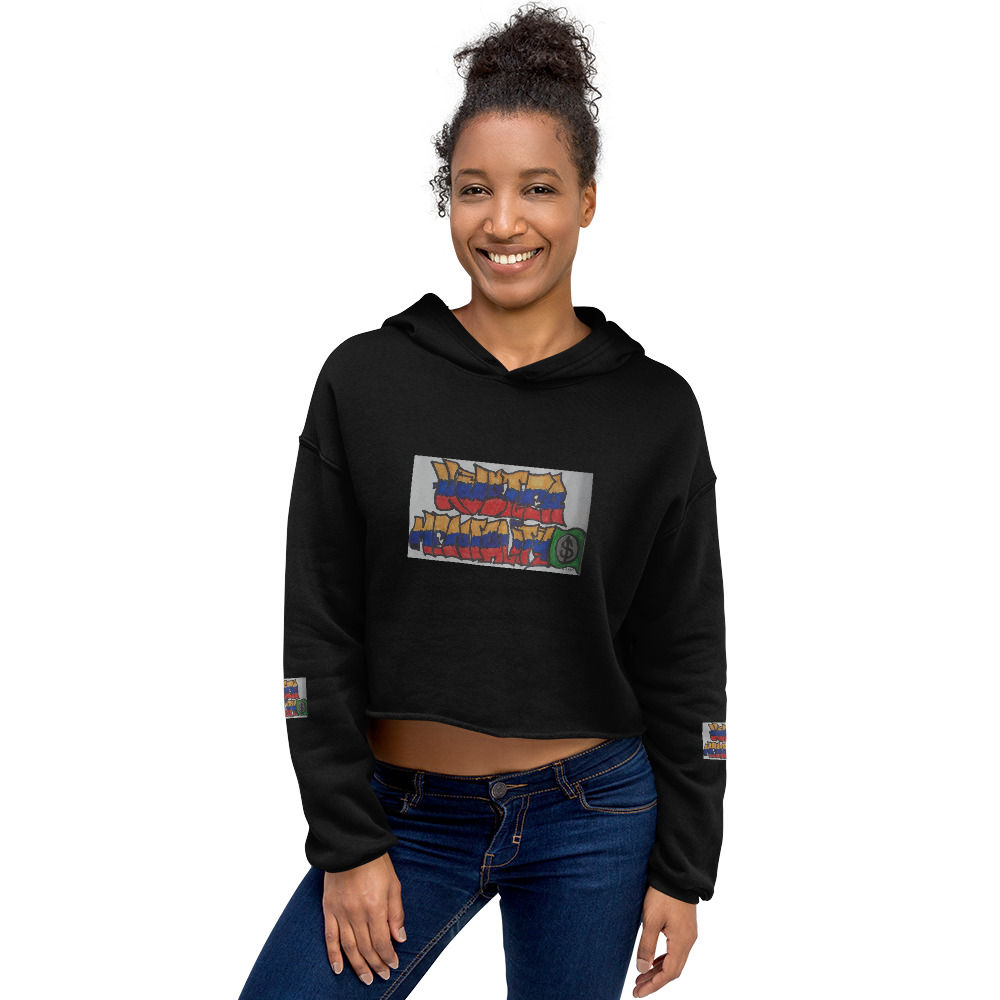 Hustler Mentality Crop Hoodie