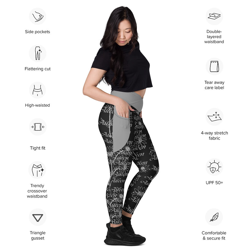Thumbnail: Crossover leggings with pockets AILEEN