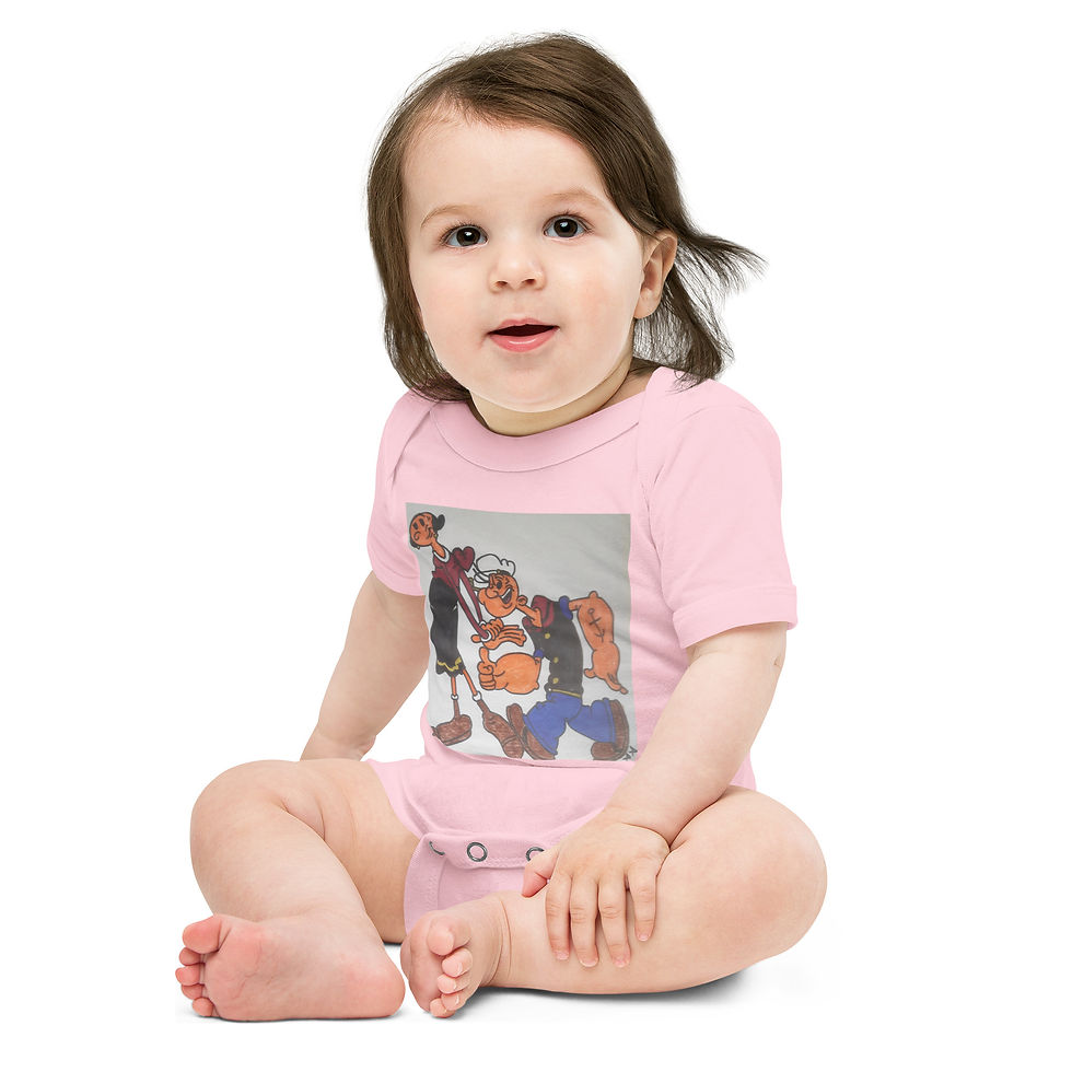 Thumbnail: Baby short sleeve one piece (Popeye & Olive)