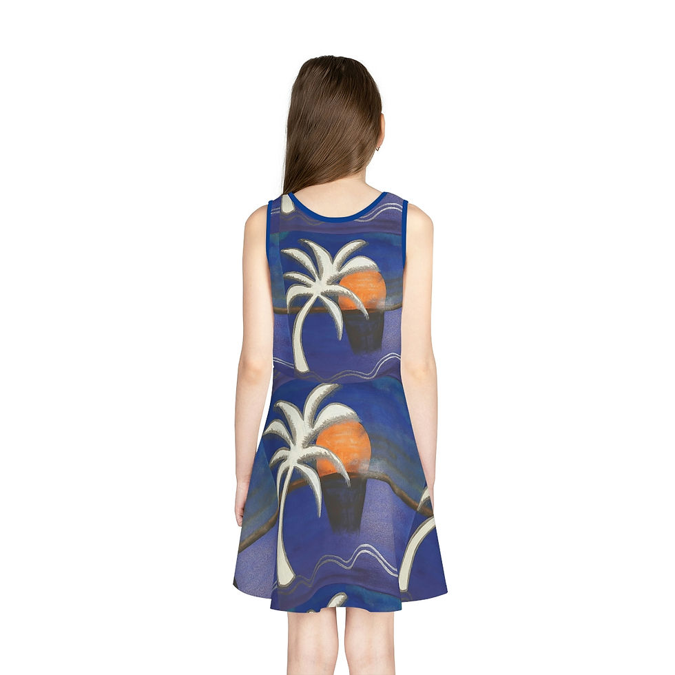 Miniatura: Palm Girls' Sleeveless Sundress