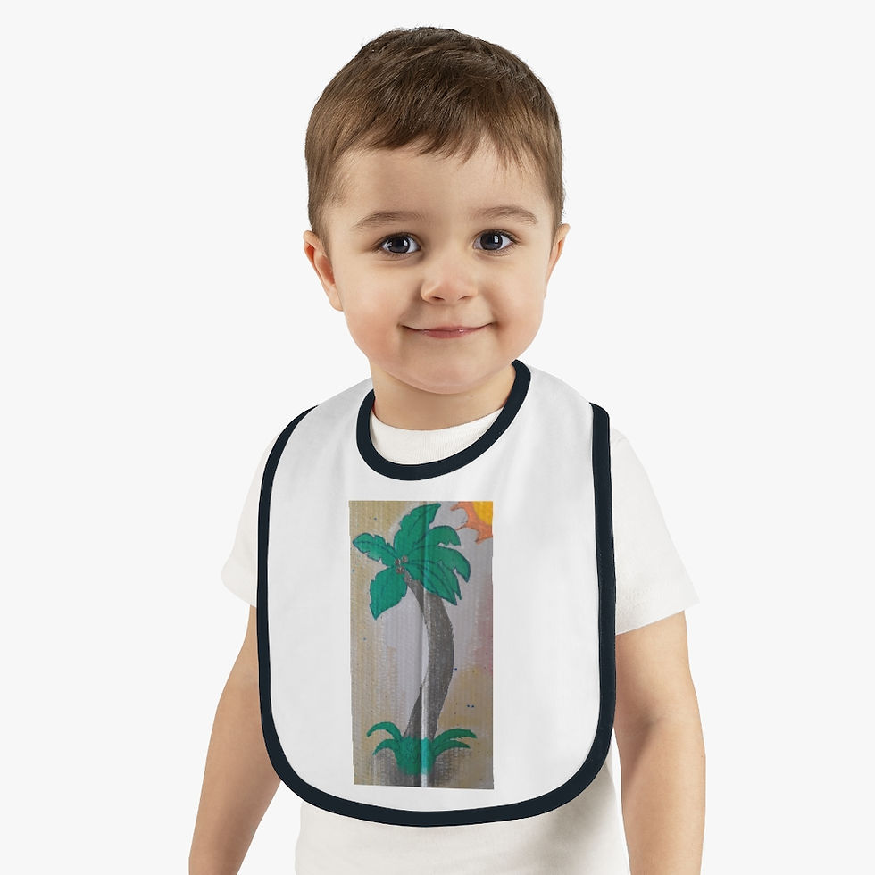 תמונה ממוזערת: Baby Contrast Trim Jersey Bib
