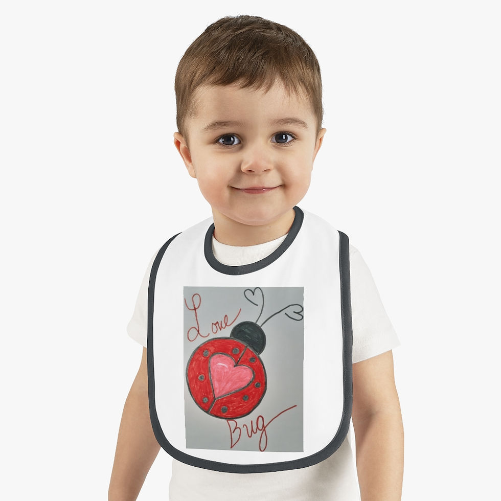 Thumbnail: Baby Contrast Trim Jersey Bib