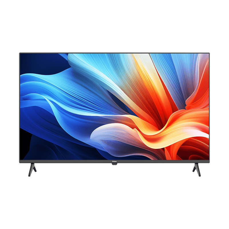 Modern flat-screen TV with vivid colors against a plain black backdrop.