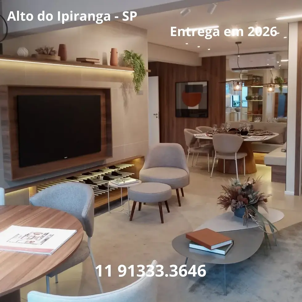 Miniatura: Apartamento Alto do Ipiranga em construção 95 m2 3 dormitórios. Living