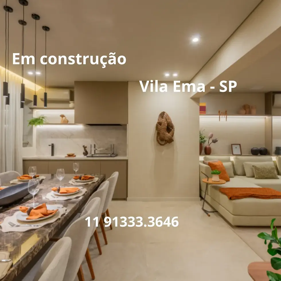 Living ampliado integrado com varanda gourmet empreedimento Vila Ema - SP