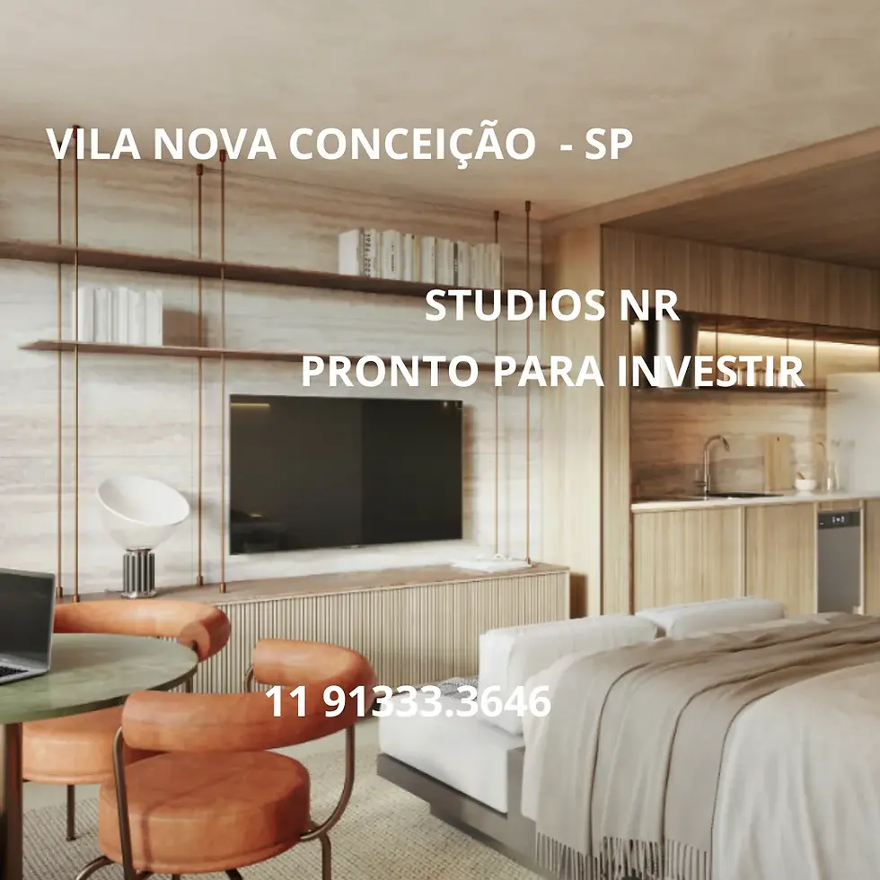 Studio 37 m2 Vila Nova Conceição Pronto para Investir