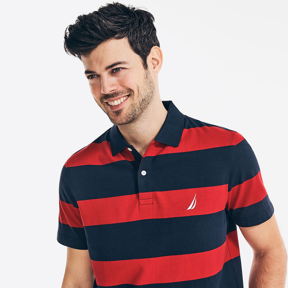 Miniatura: Camisero Nautica CLASSIC FIT STRIPED POLO Navy