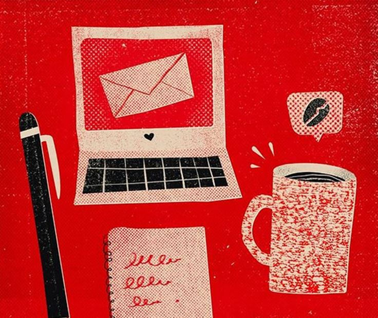 Decluttered work space illustration