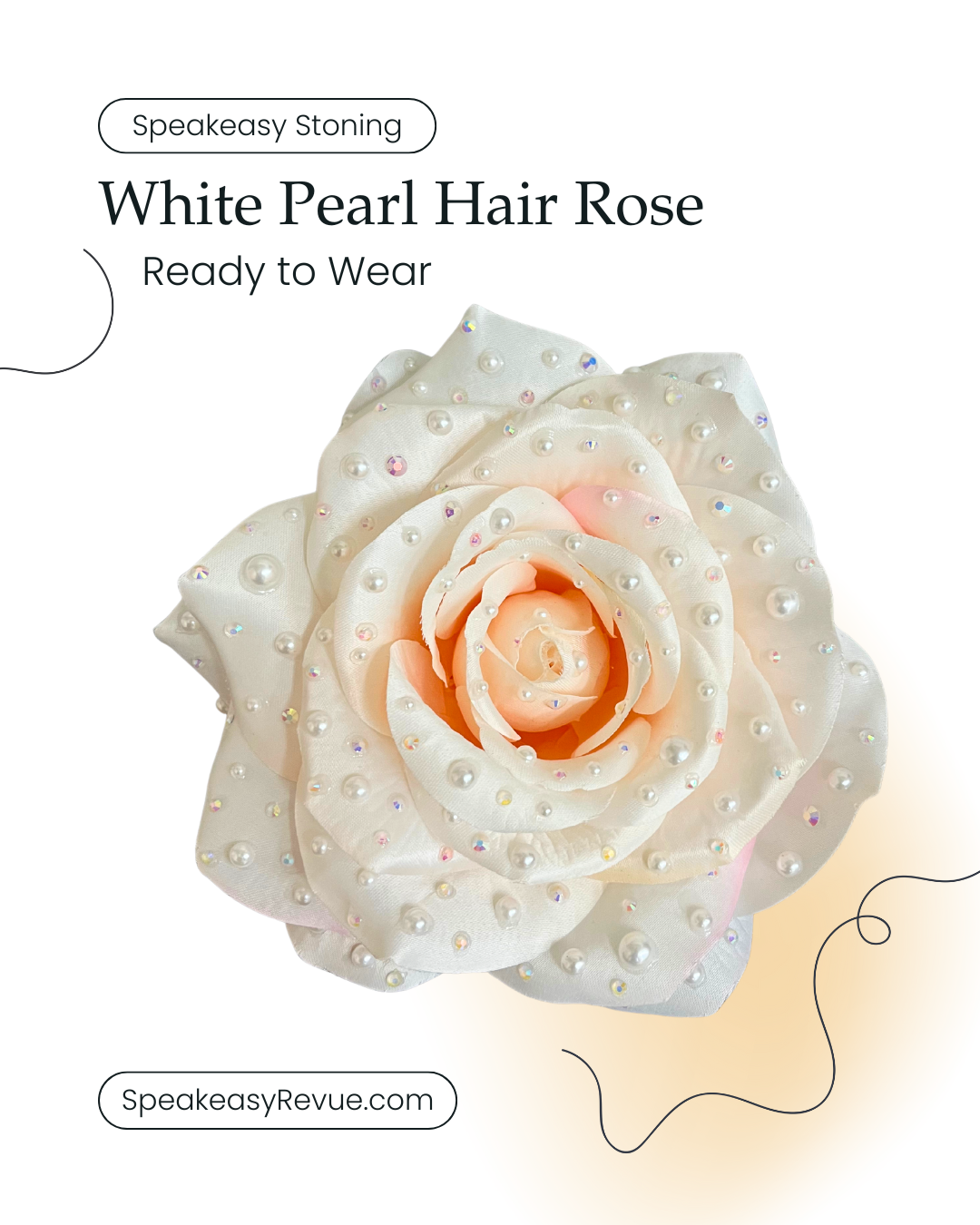 White Pearl Hair Rose