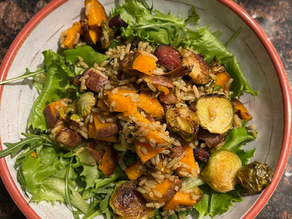 Wild Rice, Sweet Potato, and Brussels Sprouts Salad | Appetite for Life