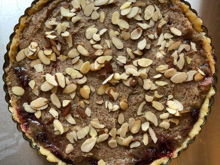 Cran-Raspberry Frangipane Tart