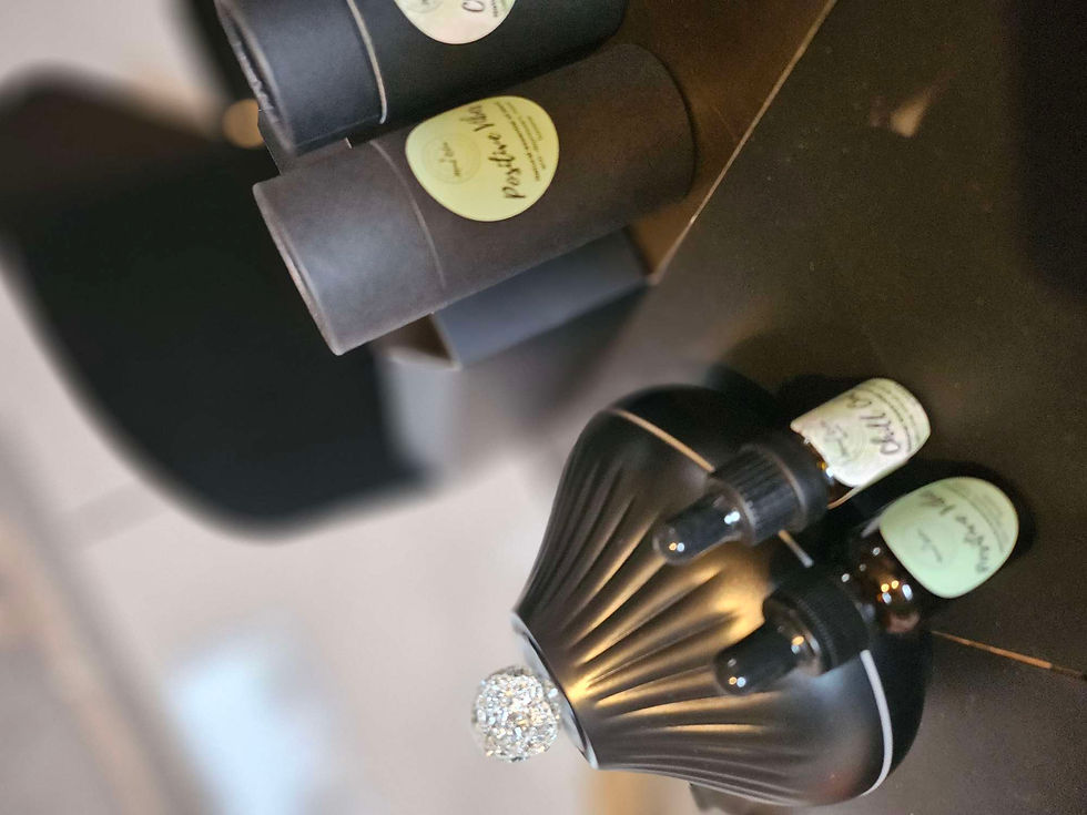 Our black diffuser with aromatherapy pure blends - click on picture to shop pure blends - from £10
