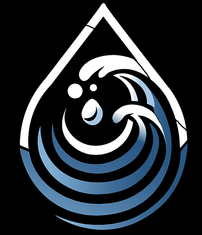 Rippicular brand logo featuring a stylized water droplet with wave and ripple elements, symbolizing clarity, flow, and impact