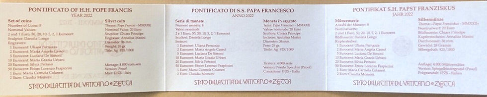Miniatura: VATICANO - 2022 - SERIE DIVISIONALE