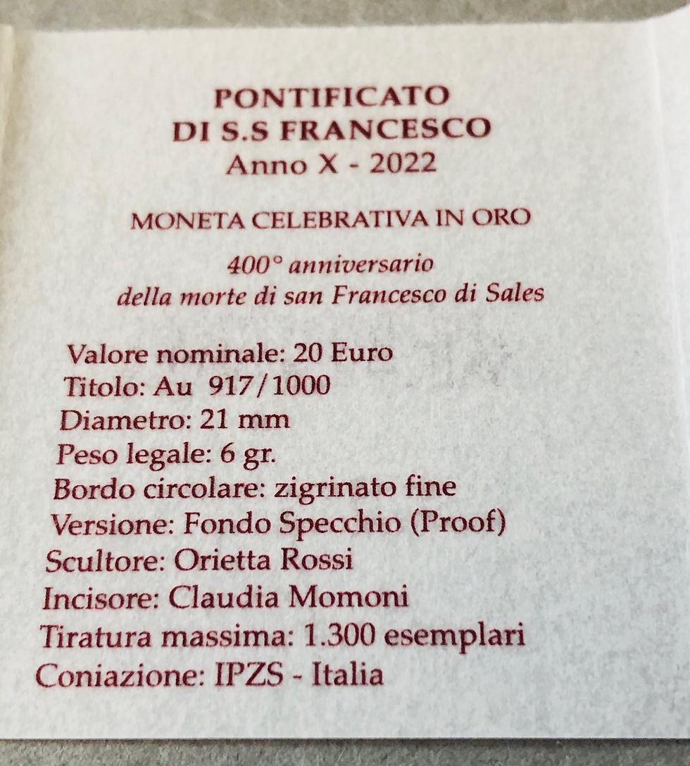 Miniatura: VATICANO - 2022 - SAN FRANCESCO