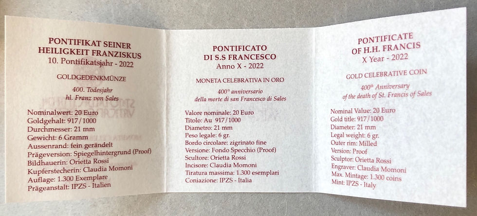 Miniatura: VATICANO - 2022 - SAN FRANCESCO