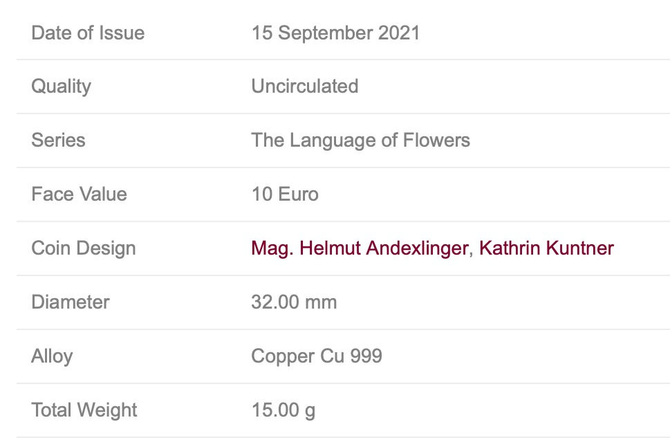 Thumbnail: AUSTRIA - 2021 - THE ROSE