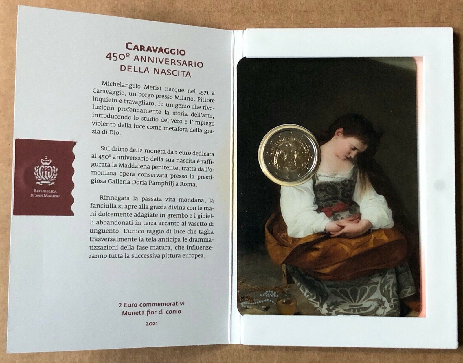 SAN MARINO - 2021 - CARAVAGGIO