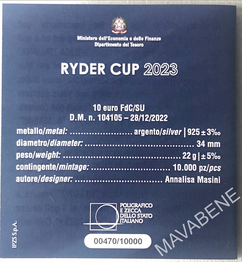 Miniatura: ITALIA - 2023 - GOLF