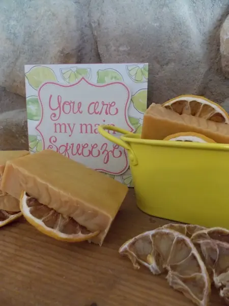 Lemon turmeric handmade soap
