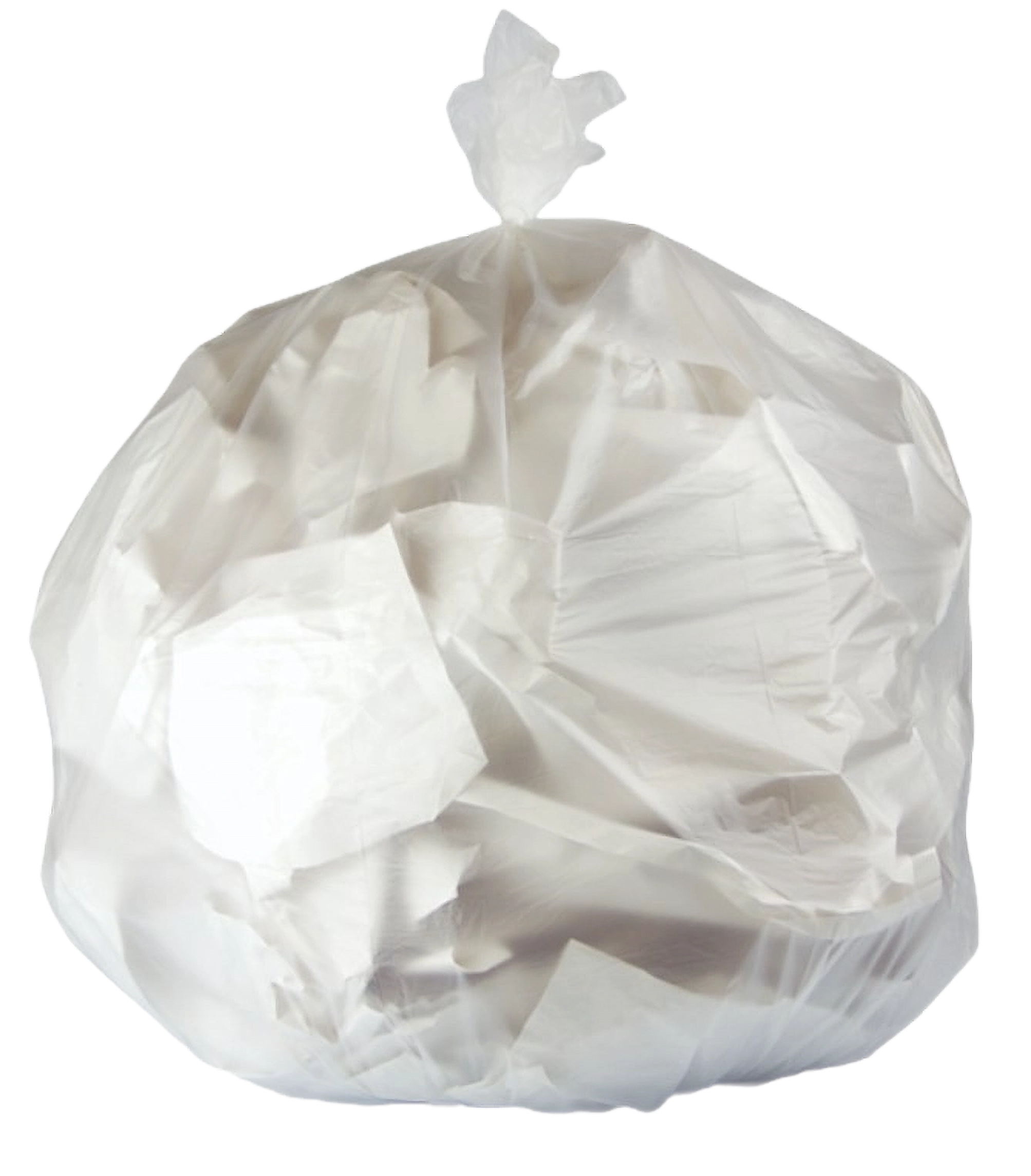 HDPE CAN LINER CORELESS ROLL 24 X 24 8/10 GAL, 8 MIC, NATURAL