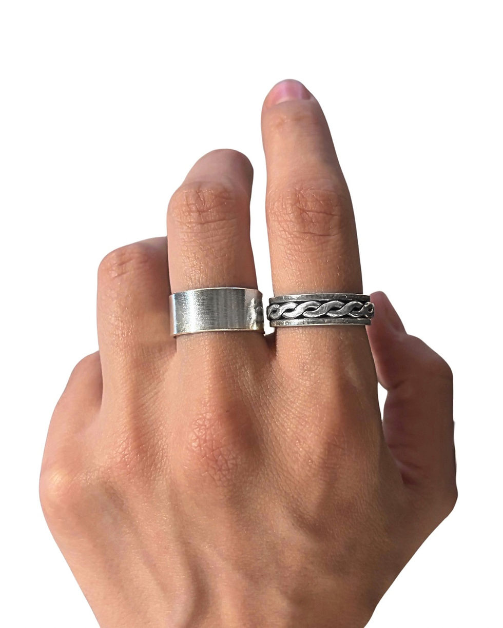 Thumbnail: Anillo Spinning Trenzado - Plata 925