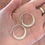 Miniatura: Pendientes aro plano martilleado pequeño - Plata Fina