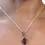 Thumbnail: Colgante de Plata 925 con Cuarzo Rubí Almendra Facetado