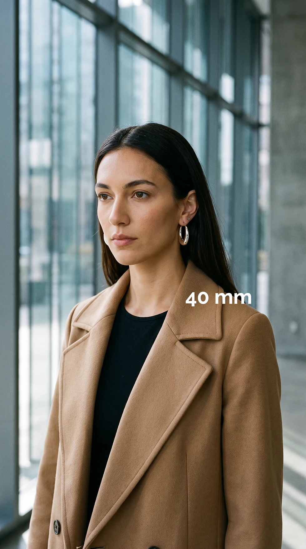 Thumbnail: Thick hoops - 925 Silver - ø: 14 to 50 mm