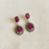 Miniatura: Pendientes Aura Rubí Raíz - Plata 925