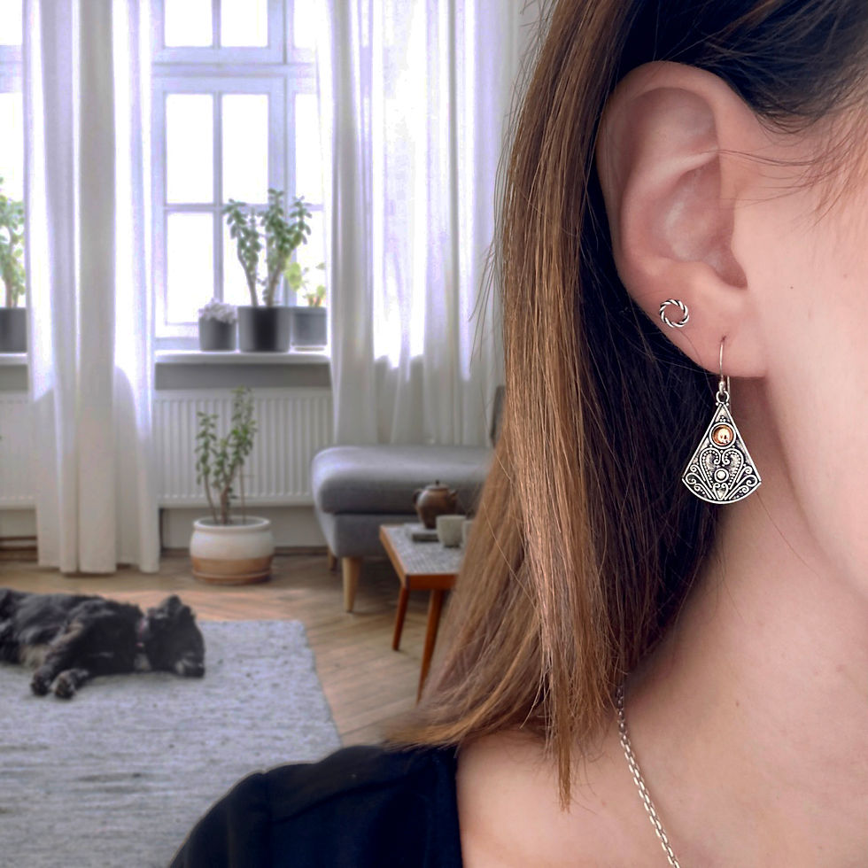 PENDIENTES ABRIL - PLATA Y ORO - TARANNA