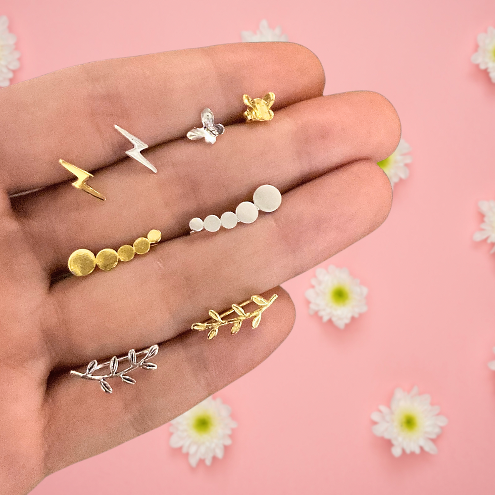 Thumbnail: MINI EARRING - LIGHTNING - 925 SILVER