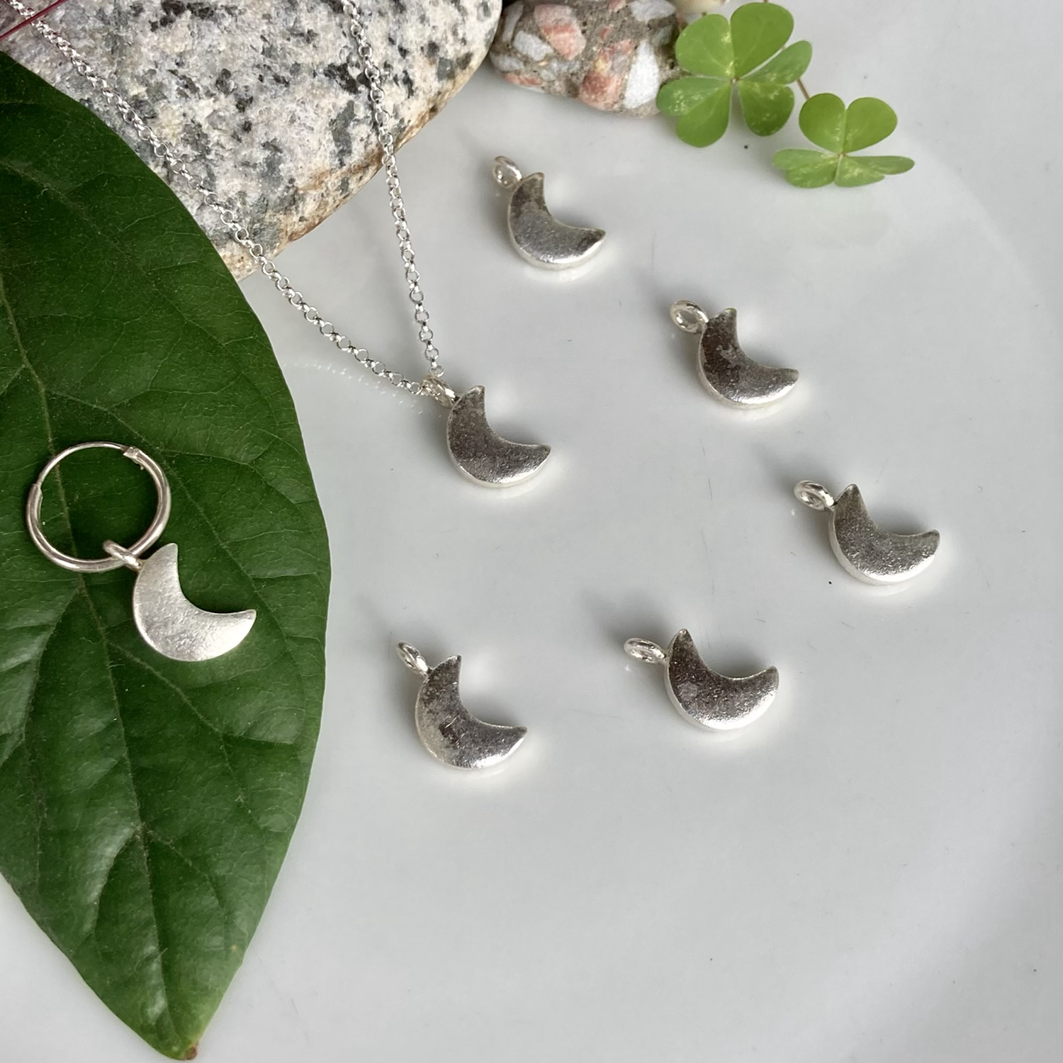CHARM / PENDANT - MOON - SILVER 999