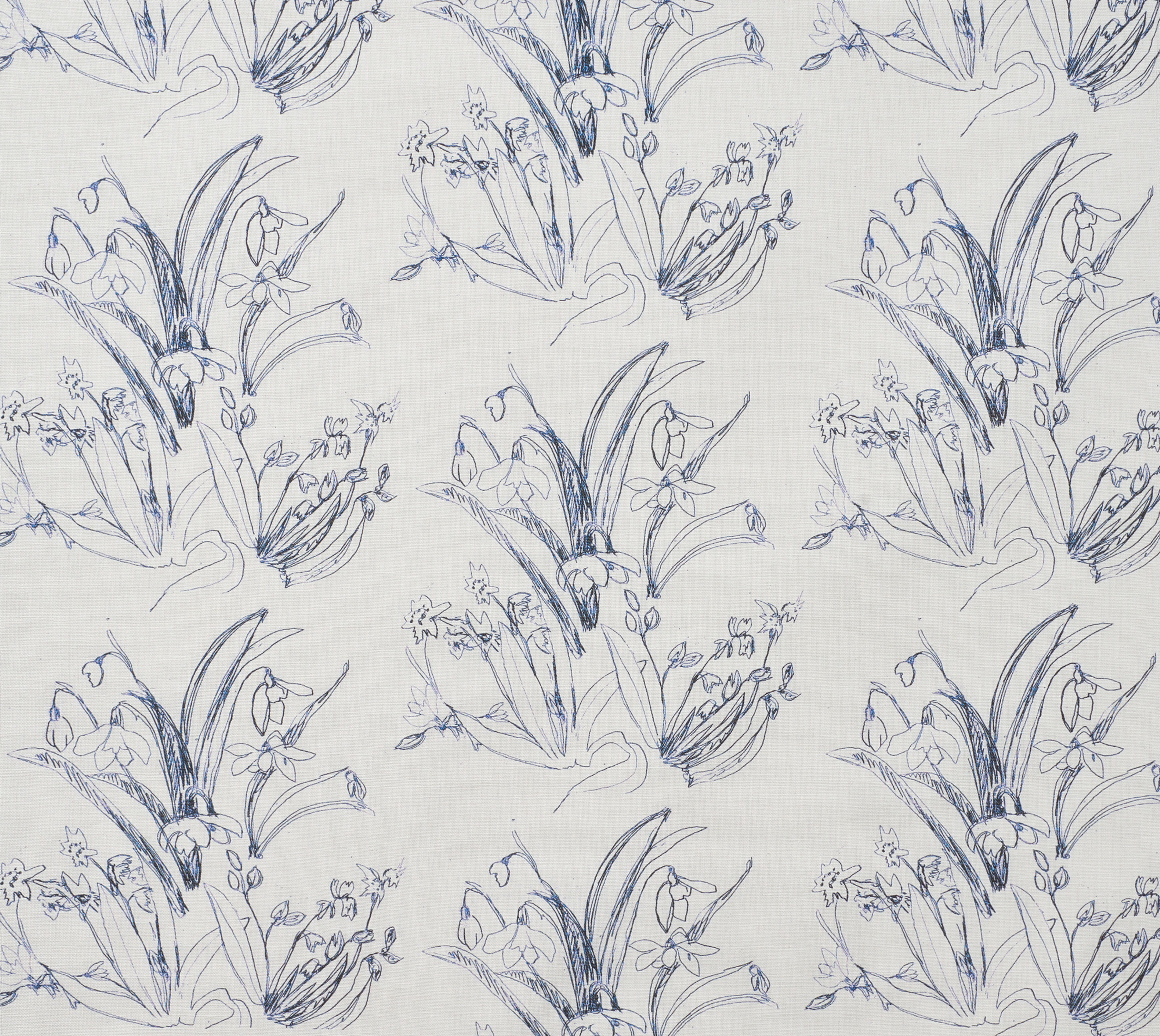 Stevie Howell - Blueprint Flower B & W Wallpaper