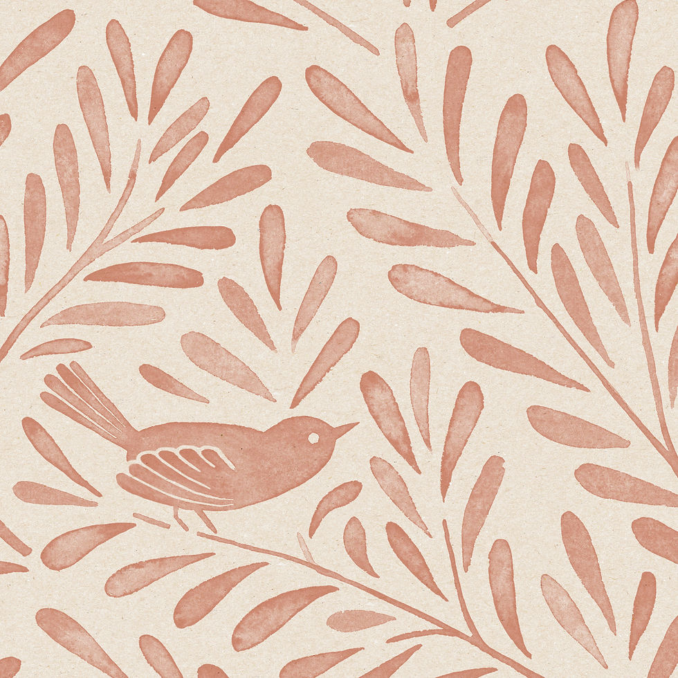 Thumbnail: pink small leaf geometric wallpaper