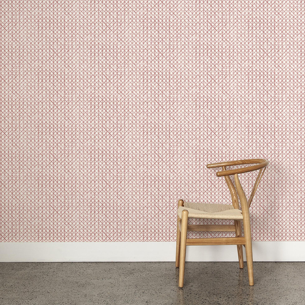 pink textural geometric wallpaper