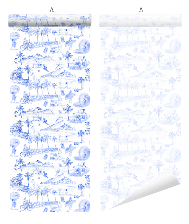 Thumbnail: blue and white toile pattern