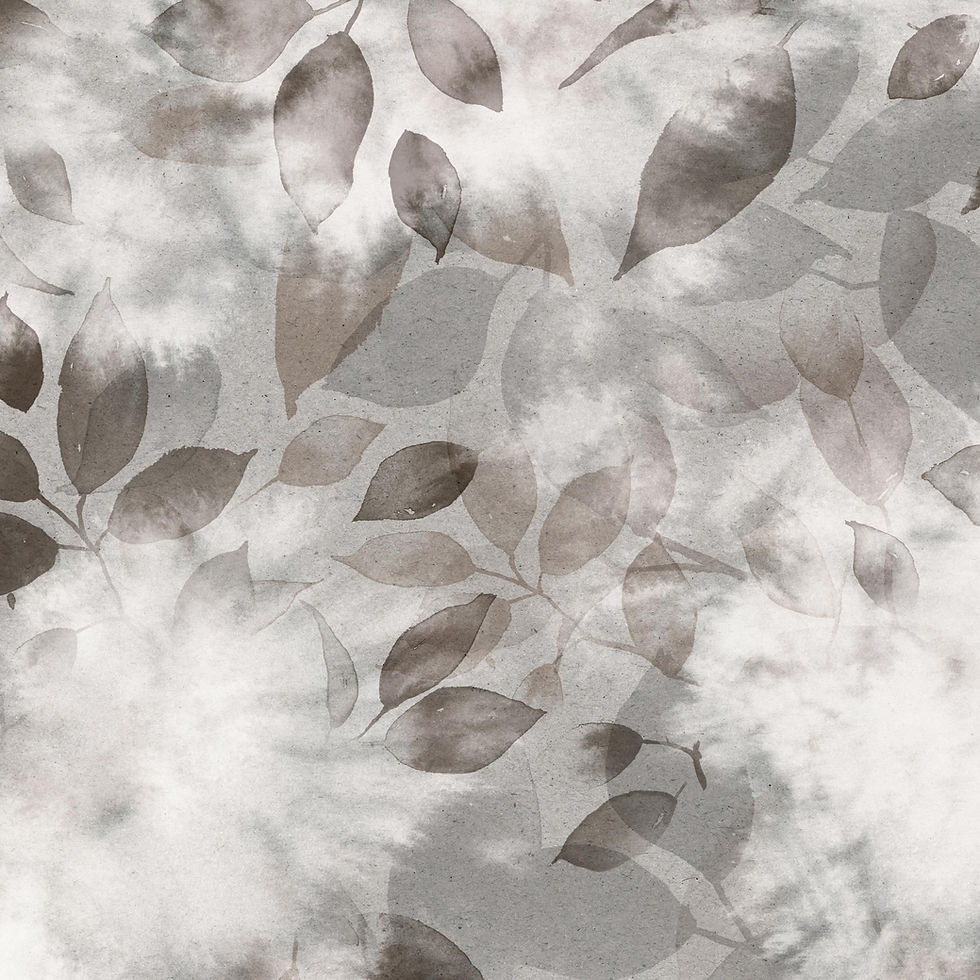 Thumbnail: fluffy white flowers and leaves on gray wallpaper