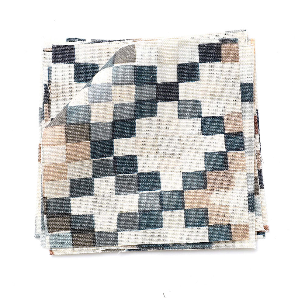 Thumbnail: geometric watercolor pattern with various patchwork colors blue