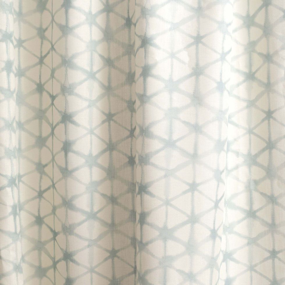geometric diamond pattern fabric baby blue on white background