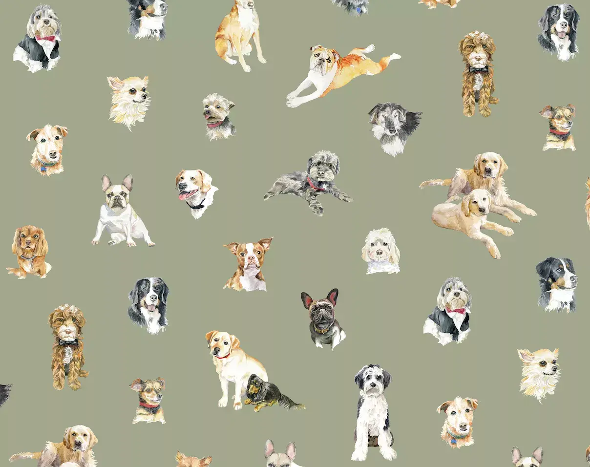 Emily Baker Studio - Dog Days - Saybrook Wallpaper