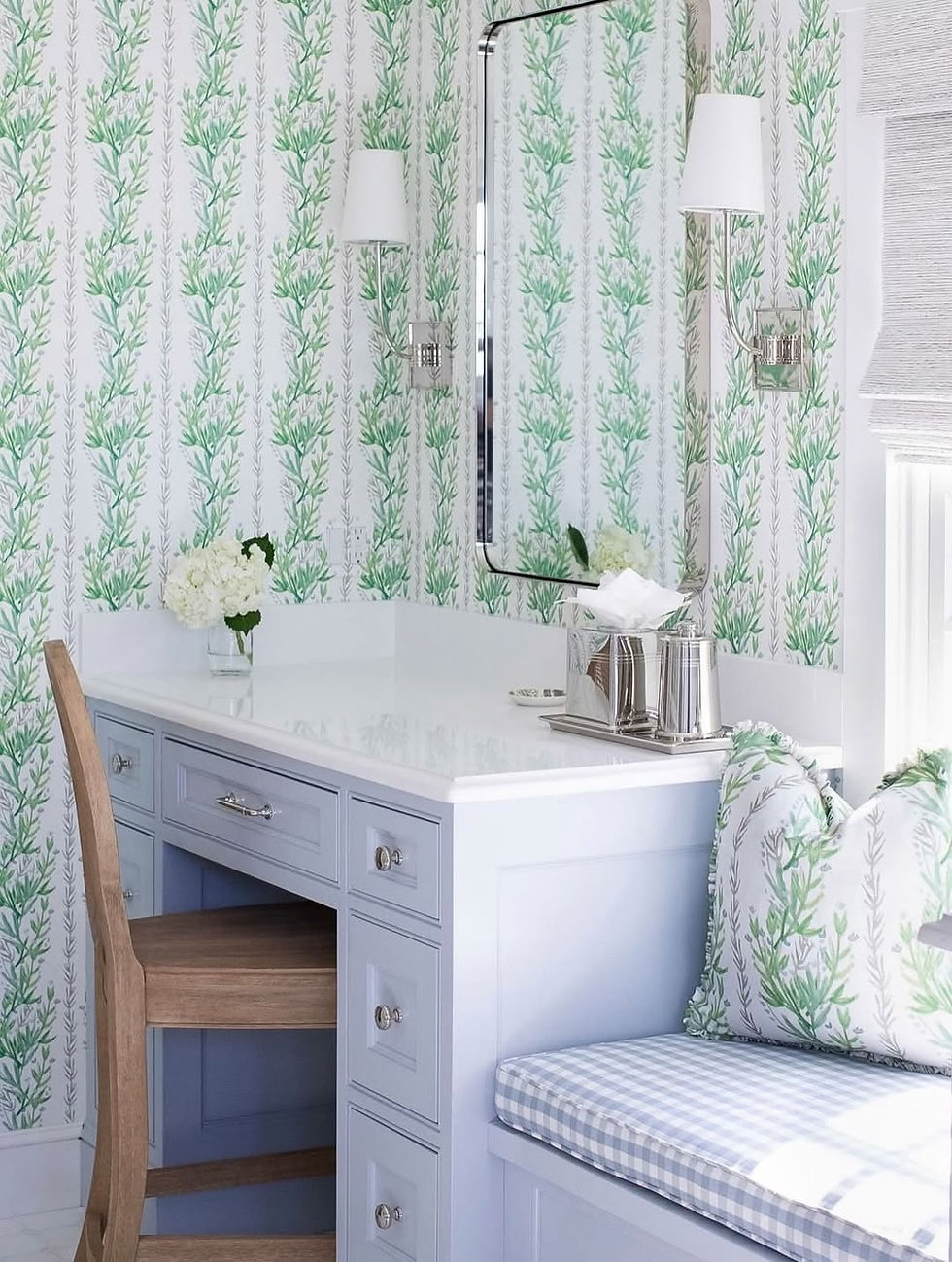 Thumbnail: Textiles by SMITH - Wallflower Blue Print Wallpaper