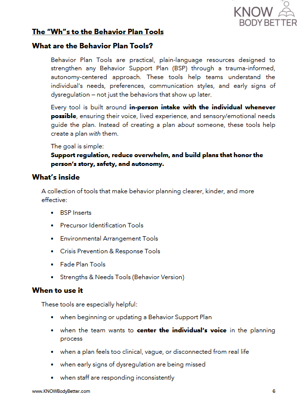 Thumbnail: Behavior Plan Tools